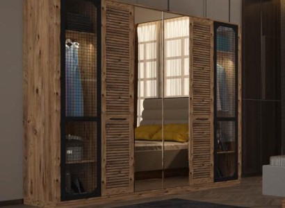 Шкаф для одежды Дизайн Роскошь Шкаф Лофт Мебель Спальня Грид Box